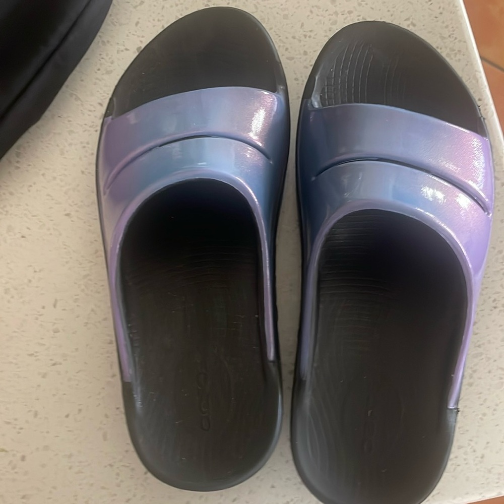 WOMEN'S OOAHH LUXE SLIDE SANDAL - MIDNIGHT SPECTRE NWOT